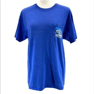 HARLEY-DAVIDSON Men’s/Unisex Blue Short Sleeve Pocket Graphic Tee Shirt Sz M